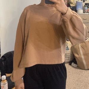 Abercrombie & fitch brown cropped crew neck XS
